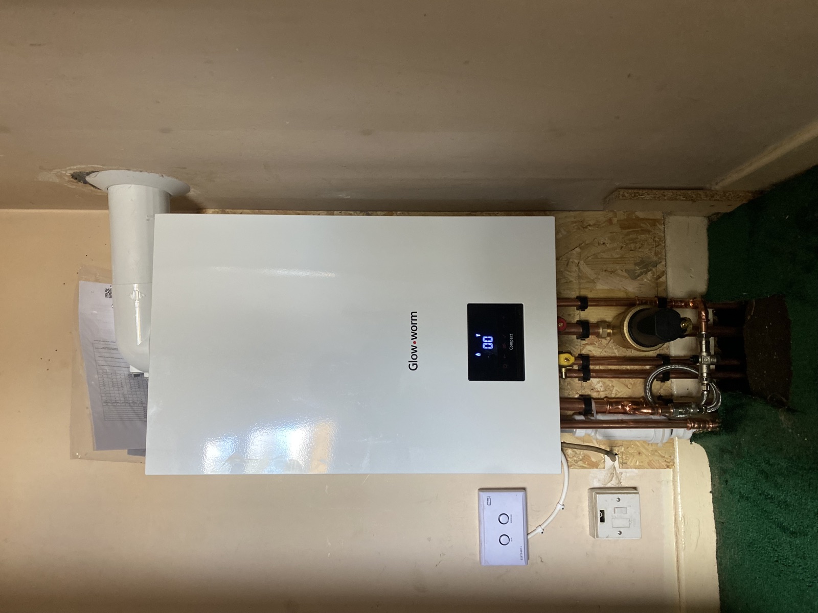 Real Glow-worm boiler installation finished by FlameTec